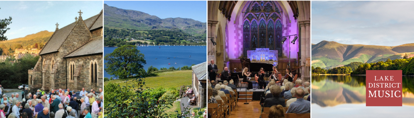 Collage of venues for performances at the Lake District Summer Music Festival 2025